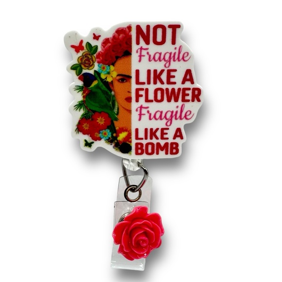 Frida Kahlon Retractable Badge Reel Holder - Picture 1 of 6